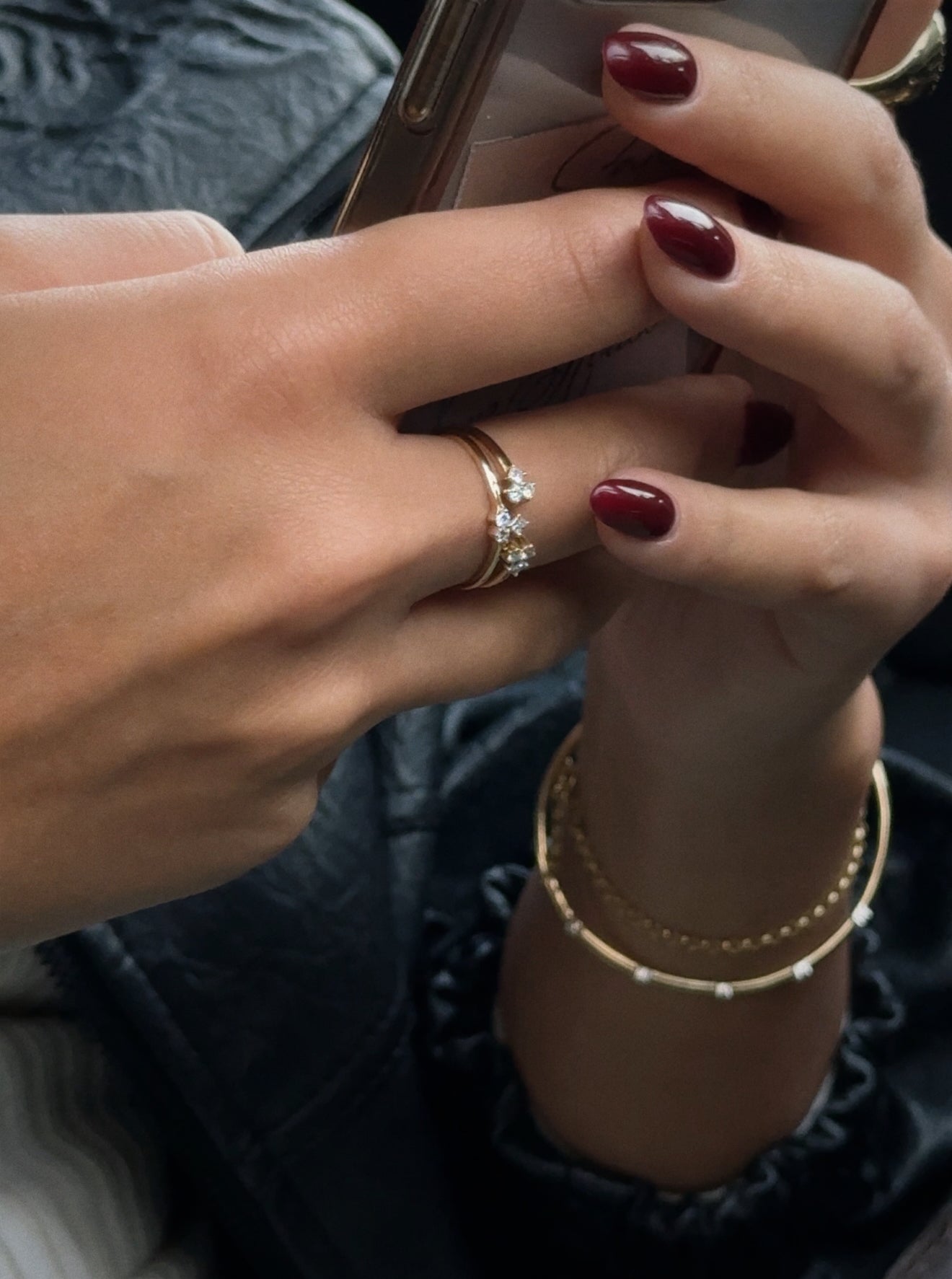 Two Princess & Round Open Ring - R70
