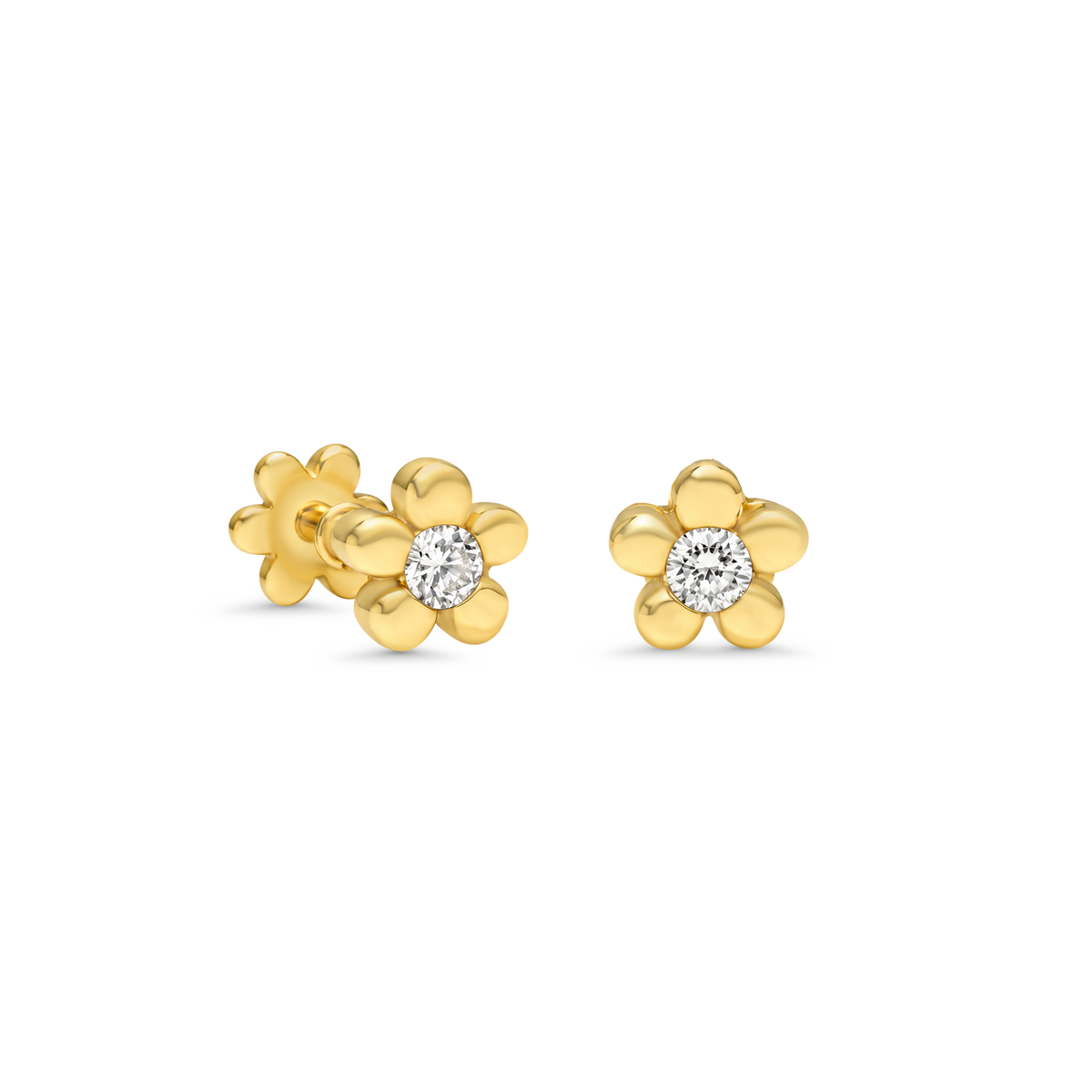 Bloom Flower Studs (Sold As Singles)- E83