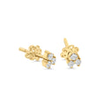 One Princess & Round Diamond Stud (Sold as Singles) - E77