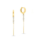 Multi-Shaped Dangling Diamond Hoops (Sold as Singles) - E78