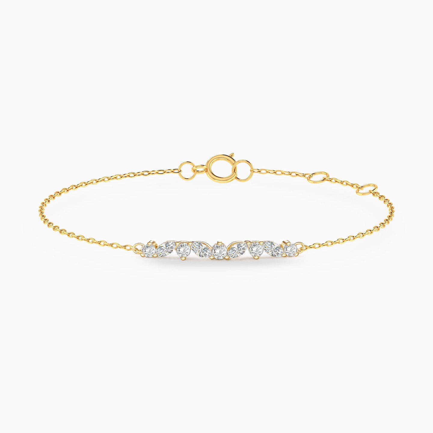 Marquise & Round Arc Bracelet