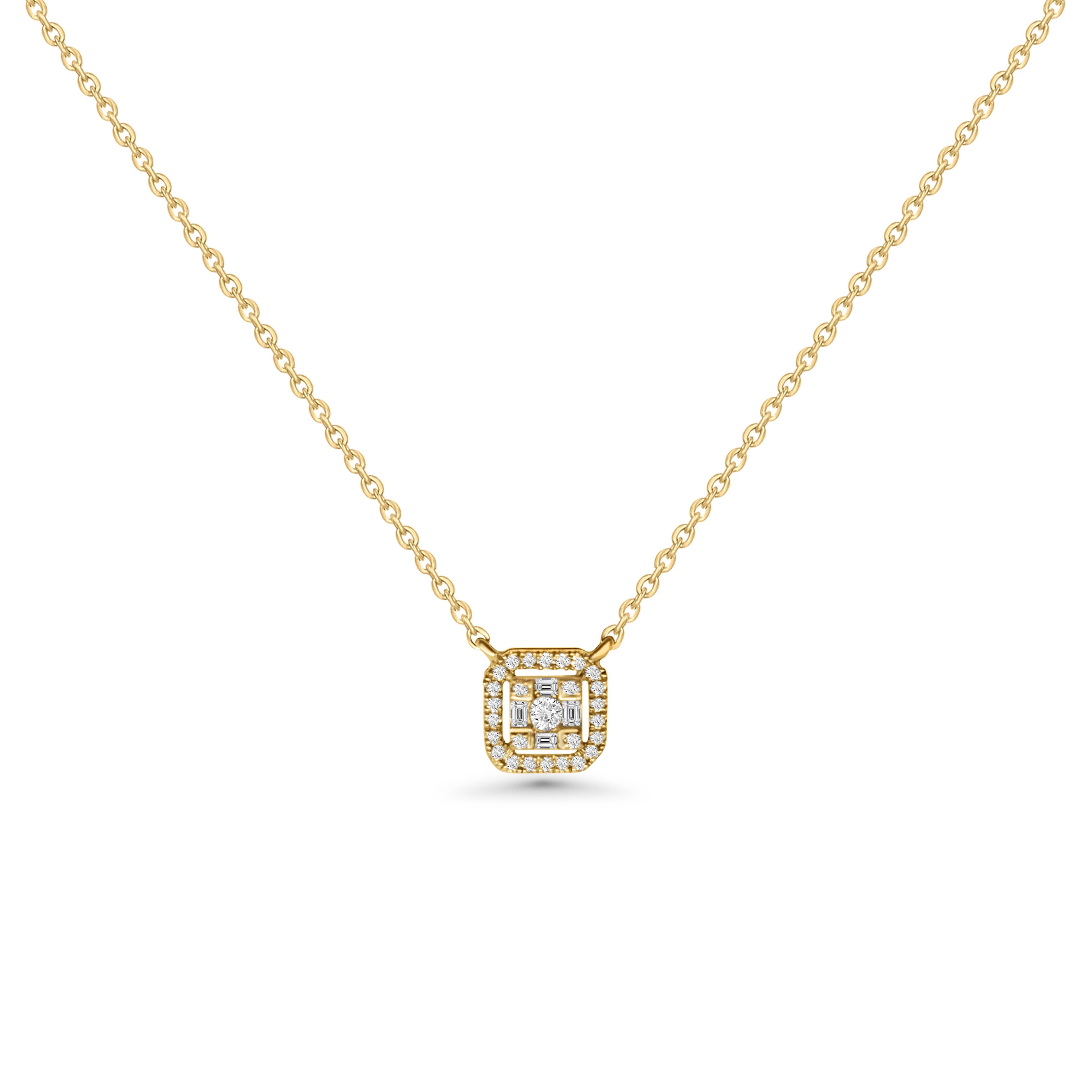 Carré Diamond Pendant - np28