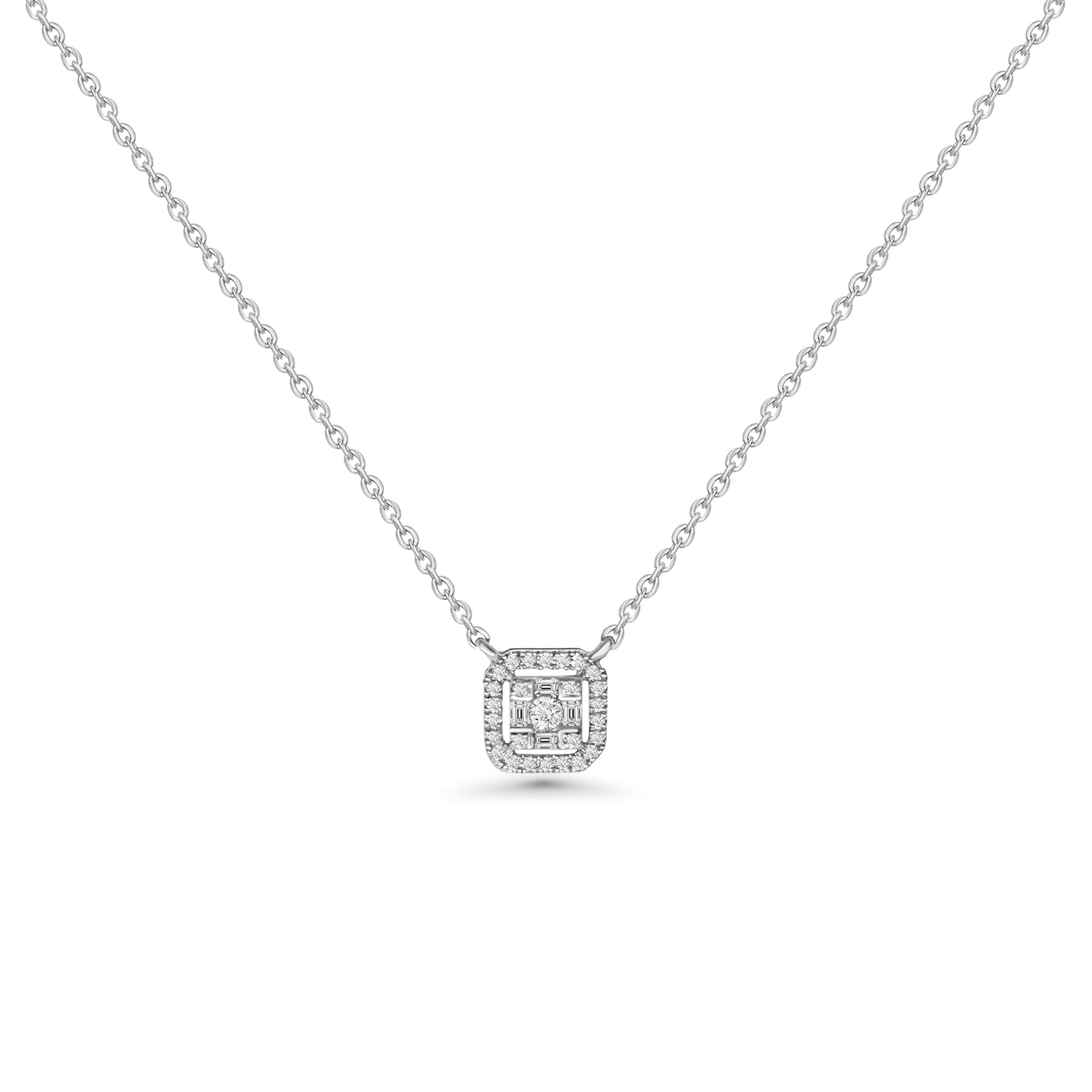 Carré Diamond Pendant - np28