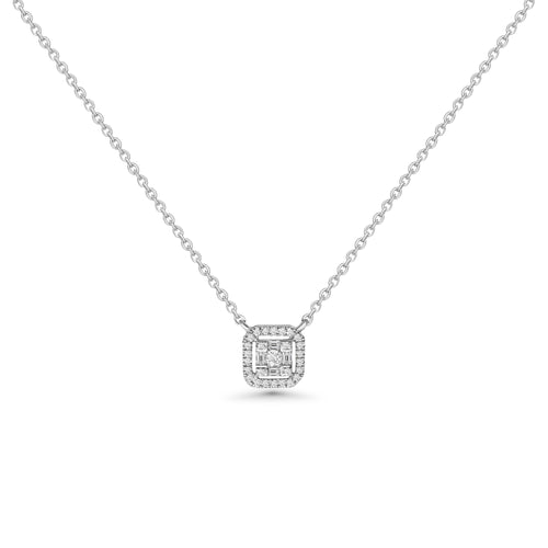 Carré Diamond Pendant - np28