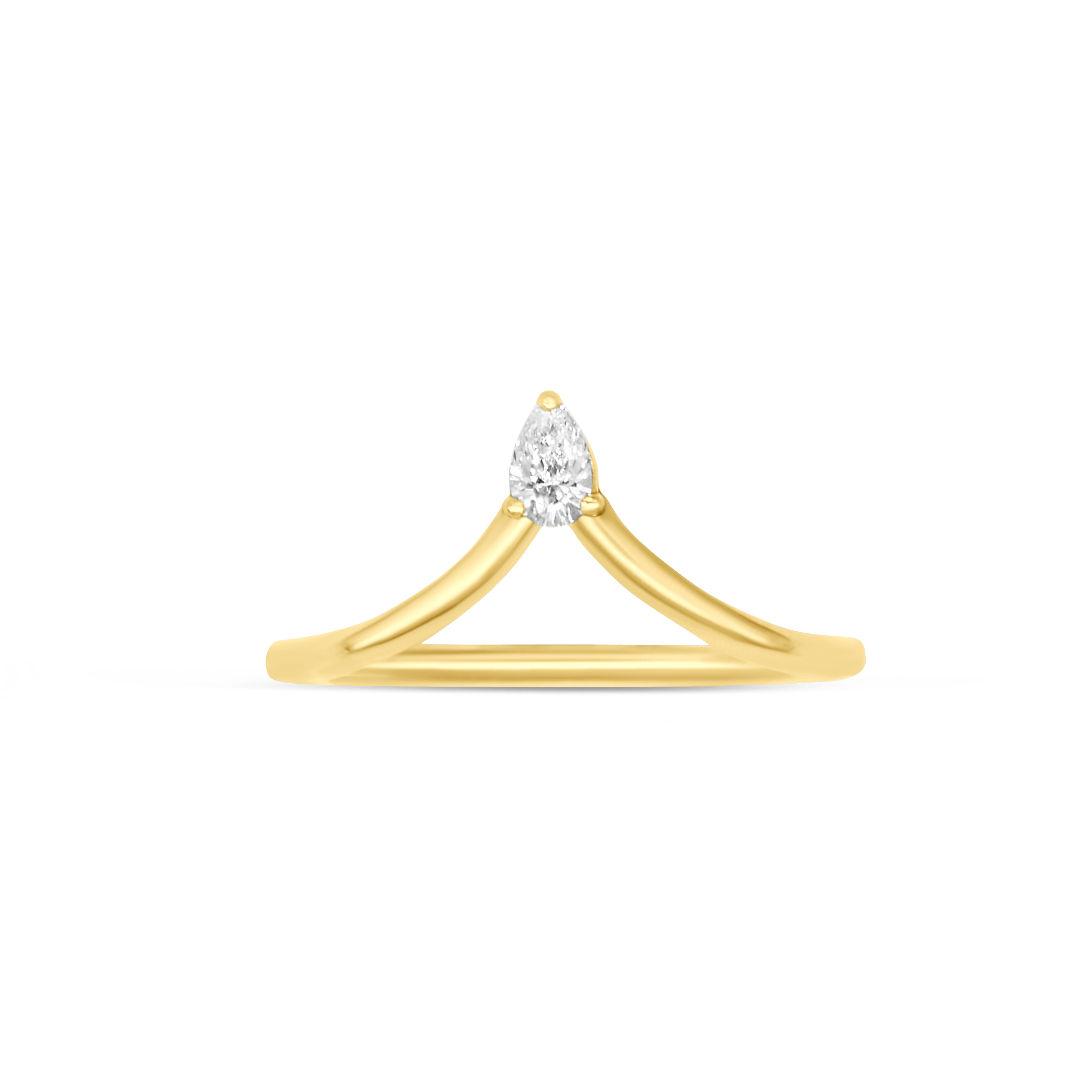 Pear V Ring - R67