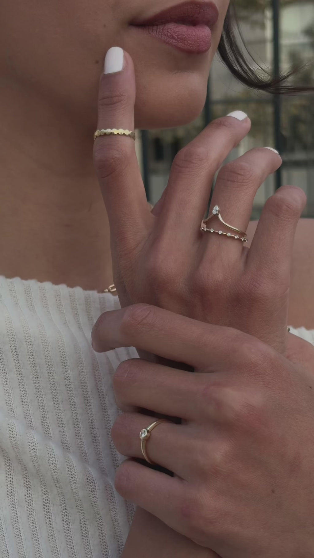 Diamond Dotted Bangle - B12