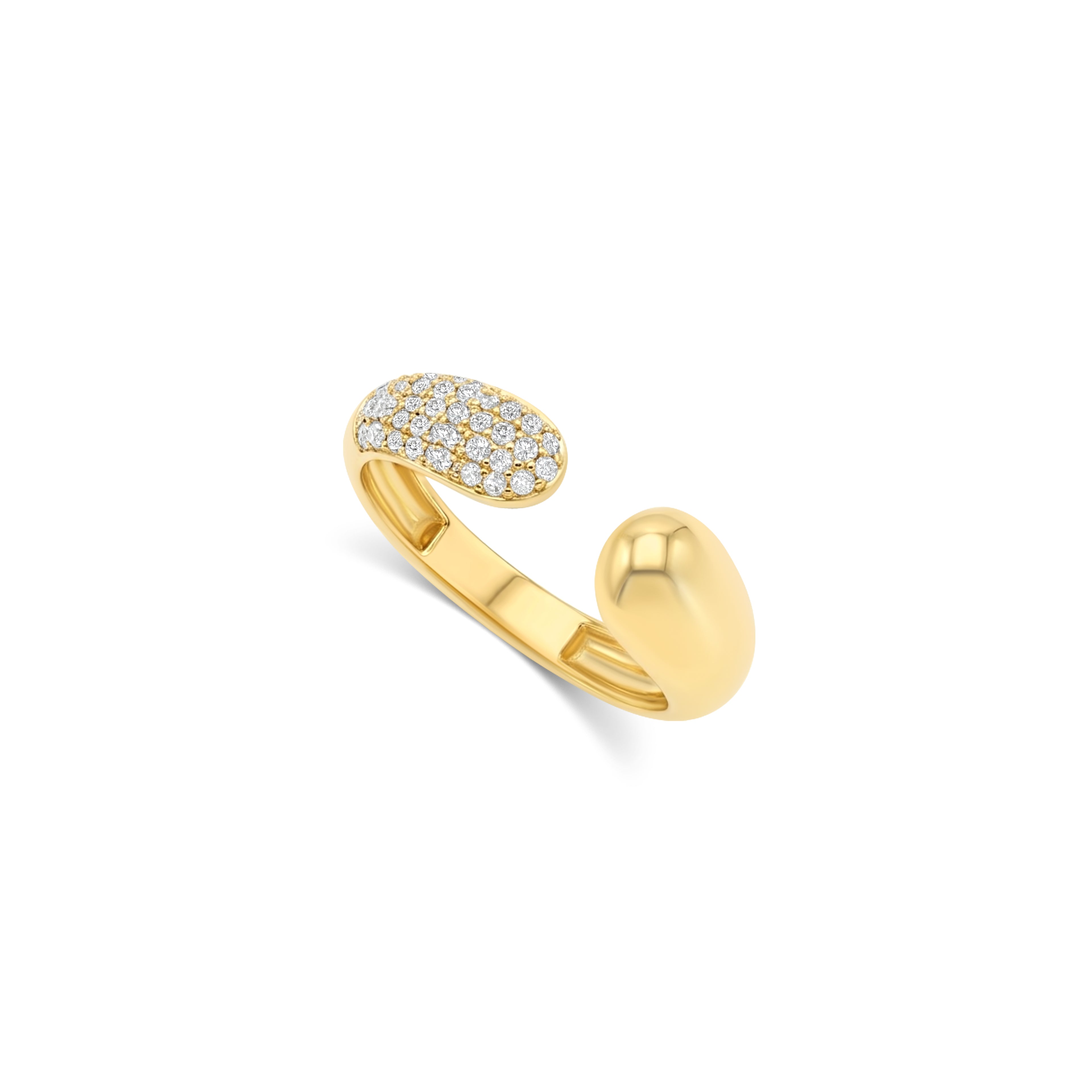 Chunky Pavé WaterDrop Ring